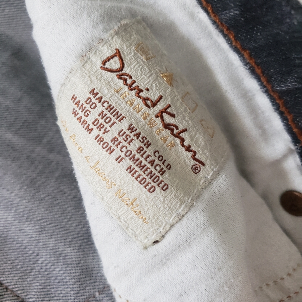 David Kahn Washed Black Mid Rise Flare Jeans Size 31×31 - Picture 10 of 16